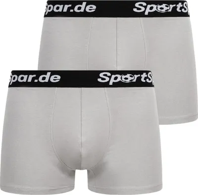 Produktbild von XL SPSP-89|Sportspar.de Herren "Double Sparbuchse" Boxershorts 2er-Pack grau