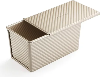 Produktbild von Pullman-Brotbackform mit Deckel - Goldene Ausführung - 1 Stück - Aluminiumstahl