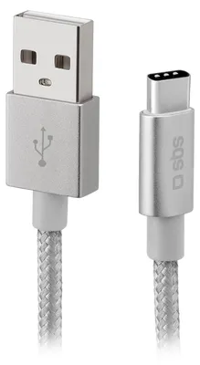 Produktbild von SBS TECABLETC15BS, 1,5 m, USB A, USB C, USB 2.0, Silber