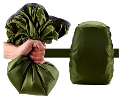 Produktbild von Rucksack mit Regenschutz für Outdoor-Aktivitäten in Schwarz (Grün)