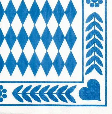 Produktbild von PAPSTAR Motivservietten "Bayrisch Blau" 330 x 330 mm 20 Stück