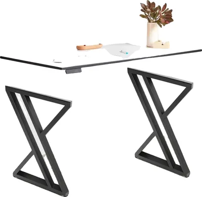 Obrázek produktu pro Nohy stolu, výška 70 cm, šířka 50 cm, ve tvaru písmene X, nosnost 300 kg, robustní konstrukce