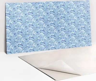 Produktbild von PVC-Wandschutz für die Küche - Stilvoller Schutz für Ihre Wände 100 x 50 Aquarellmosaik