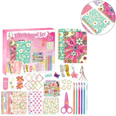 Produktbild von Mega Tagebuch Set Teenager Mädchen Geschenke – Tagebuch Geschenk für Mädchen ab 8-14 Jahren, DIY Schulsachen, Schrein und Scrapbook Set