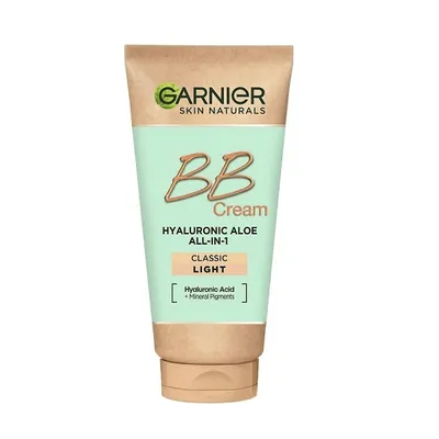 A tube of Garnier BB Cream is shown against a white background.