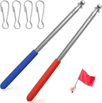 Produktbild von Famanu Teleskopische Fahnenmasten 1,6 Meter - 2er Set
