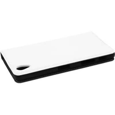 Produktbild von PhoneNatic Kunst-Lederhülle kompatibel mit Sony Xperia X - Book-Case weiß + 2 Schutzfolien