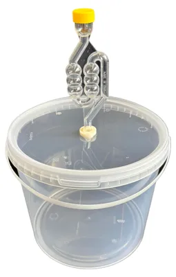 Produktbild von SILPLAST Gärbehälter 5L Fermentationsbehälter mit Gärröhrchen Dichtgummi Gäreimer lebensmittelecht Bier- und Weinherstellung Transparent
