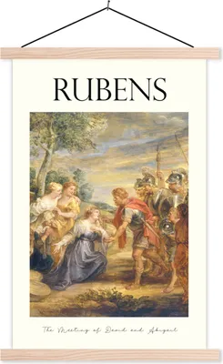 Produktbild von MuchoWow® Textilposter Malerei - Alte Meister - Rubens 40x60 cm mit holzfarbenen Rahmen - Poster