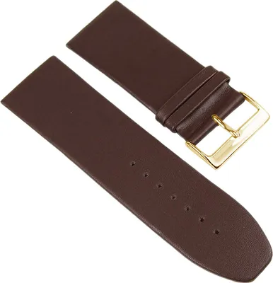 Produktbild von Eichmüller Band | Uhrenarmband Nappaleder braun glatt flach Verlauf, Stegbreite:26mm, Schließe:Gelbgolden