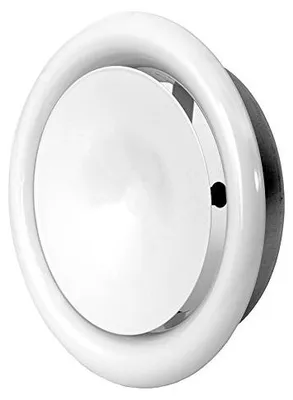 Obrázok produktu pre 125 mm kovový stropný ventilátor – okrúhly prívod vzduchu – anemostat, difúzor, ventilačná mriežka