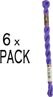 Produktbild von 6x DMC Perlgarn Stärke 5, 15 m, 115AR/5-333, VPE