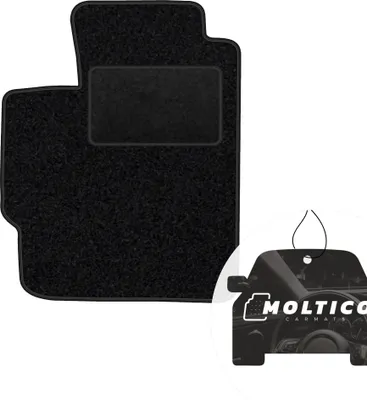 Produktbild von moto-MOLTICO Fahrer Fußmatte Auto Velours Fahrerseite Autoteppiche Schwarz Fahrermatte 1-teilig passend für Toyota Yaris II 2005-2011