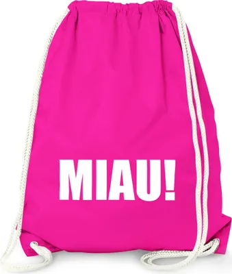 Produktbild von Turnbeutel Gym Bag - Miau! - Moonworks® fuchsia unisize