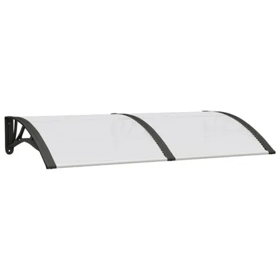 Produktbild von Türvordach Schwarz und Transparent 150x75 cm Polycarbonat