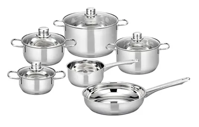 Produktbild von ELO Moonshine Topfset Edelstahl glänzend Induktion silberfarben 6 tlg.