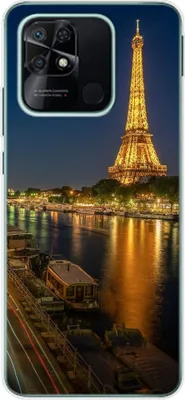 Produktbild von König Design Hülle kompatibel mit Xiaomi Redmi 10C Kunststoff Soft Handyhülle - Handy Case Eifelturm