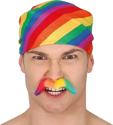 Produktbild von Regenbogen-Bandana-Kopftuch, 1 Stück.