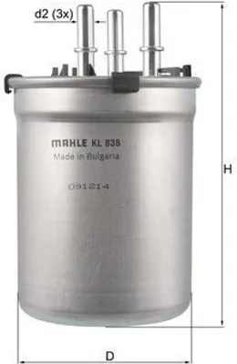 Obrázek produktu pro Palivový filtr KNECHT KL 838