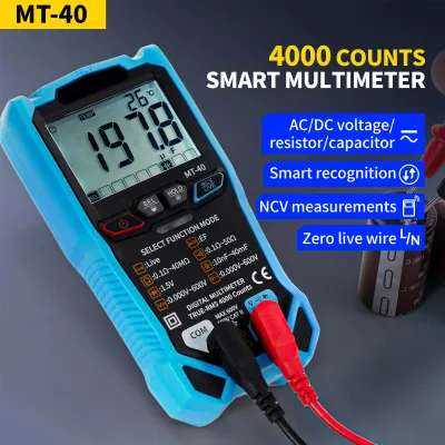 Produktbild von Digitales Multimeter True RMS mit Auto-Range – Spannungsmesser für DC/AC Spannung, Widerstand und Kapazität