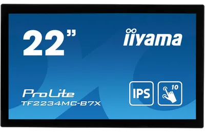 Image de iiyama ProLite TF2234MC-B7X - Moniteur LED - 55.9 cm (22") (21.5" sichtbar) - offener Rahmen - Ecran tactile - 1920 x 1080 Full HD (1080p) @ 60 Hz - IPS - 350 cd/m² - 1000:1 - 8 ms - HDMI, VGA, DisplayPort - Noir