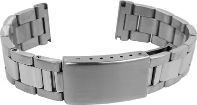 Produktbild von Minott Uhrenarmband 18mm Edelstahl massiv silberfarben