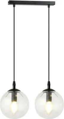 Immagine prodotto di LAMPADA A SOSPENSIONE Emibig 2xE14 40W COSMO 2 NERO TRASPARENTE 711/2