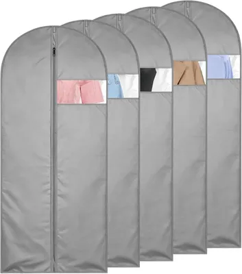 Produktbild von Kleiderbeutel mit Sichtfenster – Set mit 5 Stück – 60 x 120 cm, Packtasche