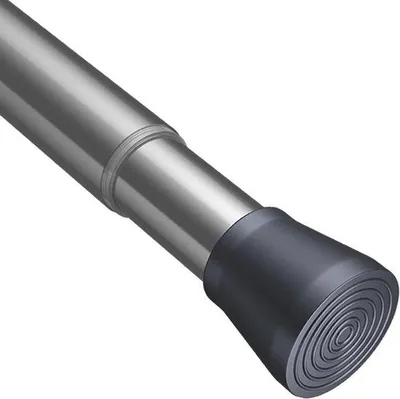 Produktbild von Verstellbare Duschvorhangstange ohne Bohren – Ausziehbare Vorhangstange in Silber (75-160 cm)
