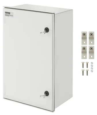 Produktbild von VEVOR NEMA Stahlgehäuse, 60x50x23 cm NEMA 4X Fiberglas Elektronikbox, IP66 wasserdicht & staubdicht, Außen-/Innenelektronikverbindungsbox, mit Montageschiene, 60 x 40 x 23 cm