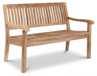 Produktbild von LEX "Kingsbury" Sitzbank aus Teakholz, mit Armlehne, 150 cm
