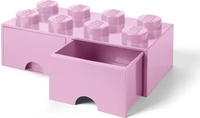 Produktbild von LEGO Aufbewahrungsbox mit Schubladen 250x500x180mm - hellrosa