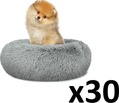 Zdjęcie produktu dla Legowisko pluszowe S 40cm - jasnoszare x 30