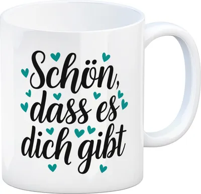 Produktbild von Schön, dass es dich gibt Kaffeebecher mit Herzen