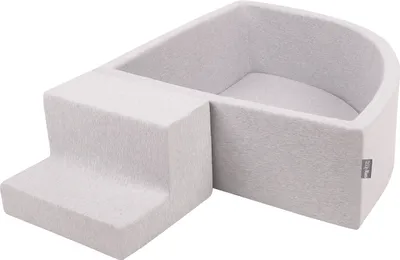 Produktbild von KiddyMoon Spielplatz Aus Schaumstoff Mit 100 Bälle 7cm Hindernisläufen Viertel Eckig Bällebad Mit Stüfchen Element Für Babys Und Kinder
