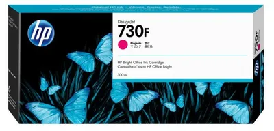 Produktbild von HP 730F Magenta DesignJet Druckerpatrone, 300 ml, HP DesignJet T1700 Druckerserie, Thermal Inkjet, Magenta, Business, Unternehmen, Singapur, 283 mm