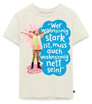 Produktbild von Spreadshirt Pippi Langstrumpf Mit Spruch Kinder Premium T-Shirt, 134/140 (8 Jahre), Naturweiß