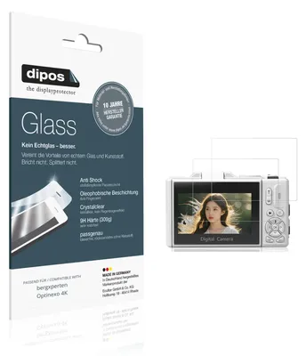 Produktbild von 2x Schutzfolie für bergxperten Optinexo 4K - Anti-Shock 9H Folie dipos Glass Kunststoffglas