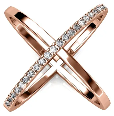 Image de Solidchoice - Bague Duo avec cristaux