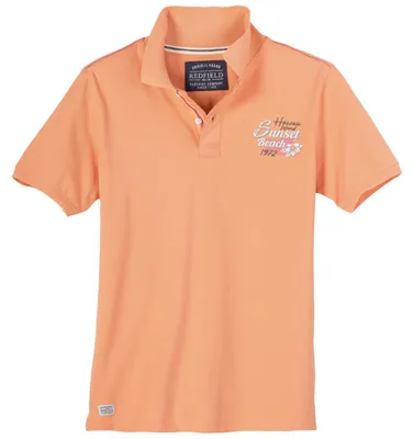 Produktbild von Redfield Übergrößen Poloshirt orange Sunset Beach