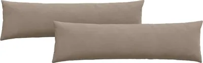 Produktbild von vidaXL Sofakissen 2 Stück Taupe 145 x 40 cm Stoff