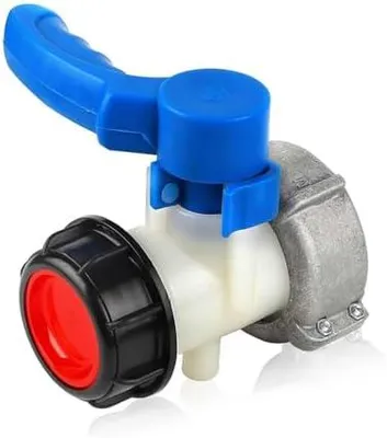 Produktbild von IBC Container Klappenhahn,IBC Tank Adapter Auslass Regelventil DN40 62mm auf S60x6 (60mm), IBC Absperrhahn Auslaufhahn IBC Tank Zubehör für IBC Tank Container Wassertank