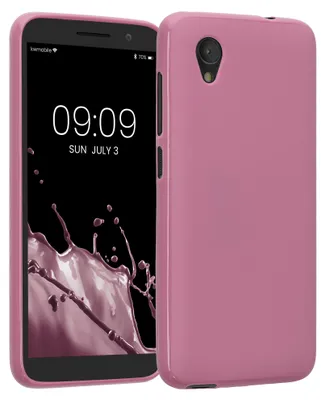 Produktbild von kwmobile Handyhülle für Alcatel 1 (5.0") Hülle - TPU Case - Kabelloses Laden - Schutzhülle Cover in Dark Rose