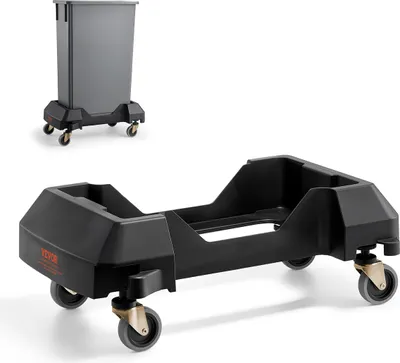 Obrázek produktu pro VEVOR vozík na odpadky 460x252 mm, vhodný pro popelnice 60,6/87 l, nosnost 90 kg, vozík na odpadky, plastový vozík na odpadky