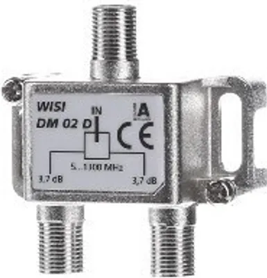 Produktbild von WISI Verteiler 2-fach DM02D 5-1300MHz 3,7dB Klasse A (+10dB)
