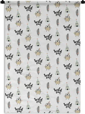Produktbild von MuchoWow® Wandteppich Wandbehang Illustrationen - Farben - Muster 60x90 cm Tapisserie Dekoration Wandtuch - Foto-Teppich - Abwaschbar