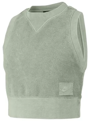 Immagine prodotto di Nike – canotta da donna a vita alta, realizzata in tessuto tipo French terry, taglia L