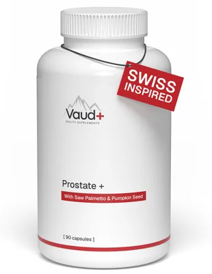 Produktbild von Vaud Prostate Support - Prostata Supplement für Männer - Mit Saw Palmetto Extrakt, Kürbiskern & Pflanzensterolen - Zink unterstützt normales
