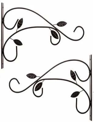 Produktbild von Doppelgitter balkonpflanzenteller, schmiedeeiserner Haken, Pflanzenteller Haken mit Schrauben für Garten, Balkon, Laternen, Pflanzen, Dekoration