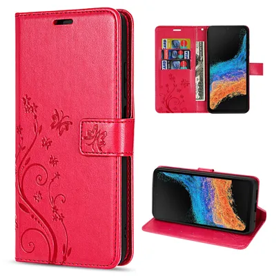 Produktbild von Hülle für Samsung Xcover 6 Pro Handyhülle Handy Tasche Flip Wallet Case Etui Rot